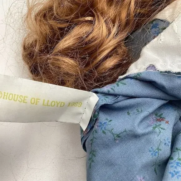 1989 House of Lloyd Porcelain Doll "Penny" 16”with Blue Dress - Picture 9 of 9